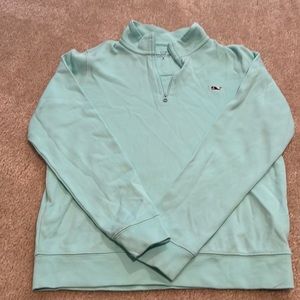 Kids Vineyard Vines mint green 1/4 zip